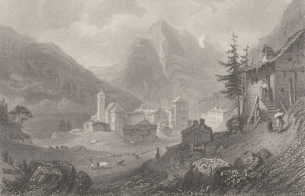 SWITZERLAND. The Simplon ; Finden 1833 old antique vintage print picture